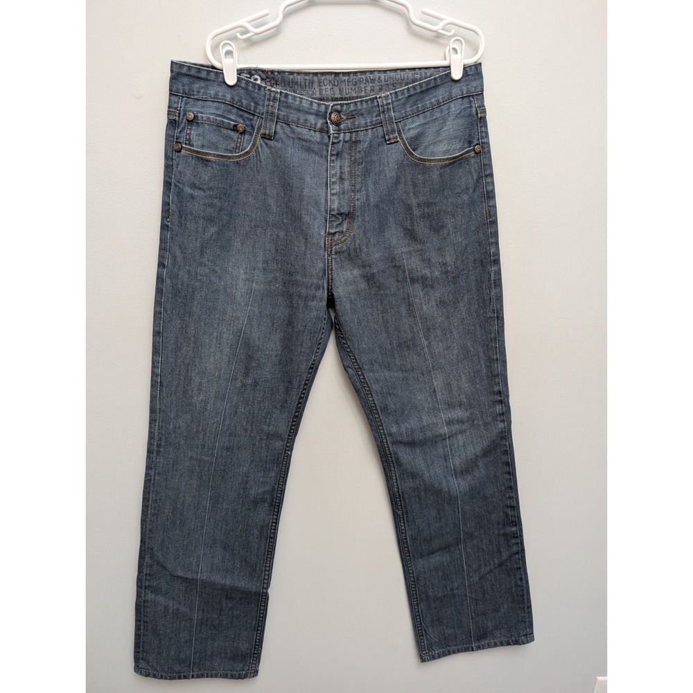 D4 Ecko Unltd Jeans Mens 38 wide leg Dark Wash Denim